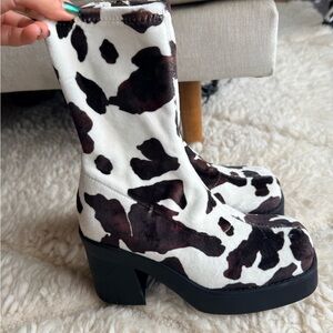 Steve Madden Klayton Cow Print Boots